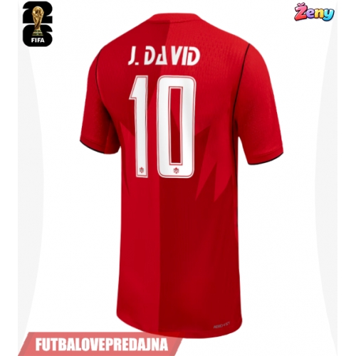 Lacne Ženy Futbalové dres Kanada Jonathan David #10 MS 2026 Krátky Rukáv - Domáci